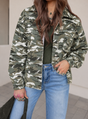 Camo Loose Jean Jacket