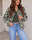 Camo Loose Jean Jacket