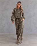 Wild Terrain Woodland Print Pullover & Wide Leg Pants