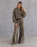 Wild Terrain Woodland Print Pullover & Wide Leg Pants