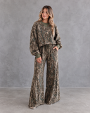 Wild Terrain Woodland Print Pullover & Wide Leg Pants