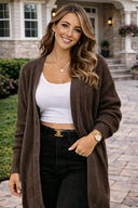 Coffee Date Long Knit Cardigan