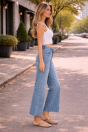 RISEN Abby Tummy Control Wide Leg Jean