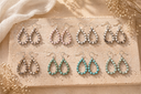 Western Beaded Teardrop Earrings