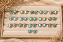 Sterling Silver Natural Gemstone Stud Earrings