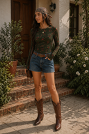 Bloom Muse Sheer Mesh Top