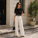 Velour Drape Luxe Blouse