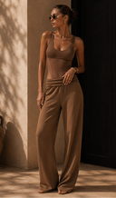 Brown Wide Leg Pants