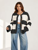 Perfectly Paired Striped Button Front Cardigan