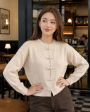 Coffee Date Cream Toggle Front Cardigan