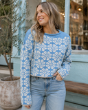 Wildflower Rhythm Cropped Knit Sweater