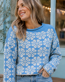 Wildflower Rhythm Cropped Knit Sweater