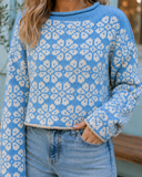 Wildflower Rhythm Cropped Knit Sweater