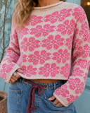 Wildflower Rhythm Cropped Knit Sweater
