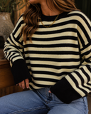 Easy Rhythm Striped Relaxed Knit Sweater