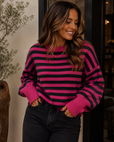 Easy Rhythm Striped Relaxed Knit Sweater