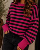 Easy Rhythm Striped Relaxed Knit Sweater