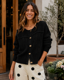 Sunday Stroll Button Front Cable Knit Cardigan