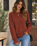 Willow Whisper Pointelle Knit Sweater