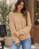 Willow Whisper Pointelle Knit Sweater