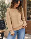 Willow Whisper Pointelle Knit Sweater
