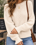 Willow Whisper Pointelle Knit Sweater