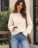Willow Whisper Pointelle Knit Sweater