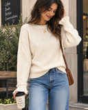 Willow Whisper Pointelle Knit Sweater