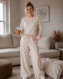 Playful Pause Polka Dot Pullover & Wide Leg Pant Set