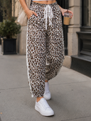 Untamed Ease Leopard Lace-Trim Pants