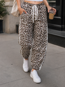 Untamed Ease Leopard Lace-Trim Pants
