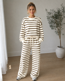 Easy Rhythm Stripe Wide Leg Pant Set