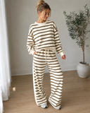 Easy Rhythm Stripe Wide Leg Pant Set
