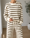Easy Rhythm Stripe Wide Leg Pant Set