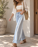 Lace Lane Relaxed Side-Trim Jeans