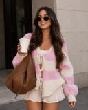 Sweet Escape Striped Tie-Front Knit Cardigan