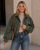 Weekend Edit Cropped Corduroy Shacket