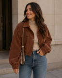 Weekend Edit Cropped Corduroy Shacket