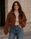 Weekend Edit Cropped Corduroy Shacket
