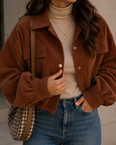 Weekend Edit Cropped Corduroy Shacket