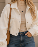 Weekend Edit Cropped Corduroy Shacket
