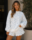 Meadow Reverie Floral Ruffle Short Set