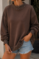 Dottie Darling Contrast Trim Oversized Sweatshirt