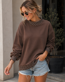 Dottie Darling Contrast Trim Oversized Sweatshirt