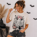 Vintage Ghost & Pumpkin Graphic Tee