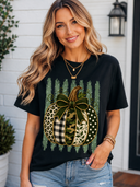 Pumpkin Patchwork Bow Graphic Tee