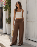 Everyday Ease Wide Leg Drawstring Pants