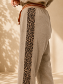 Women's Joggers with Animal Print Contrast