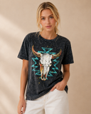 🐂 Western Longhorn Skull Graphic Tee