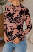 Vintage Bloom Mesh Layering Blouse